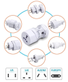 Universal Travel Adapter International Multi Plug 3-in1 Converter Multi Plug Power Socket UK/US/AU/EU/CA converter All in 1 Travel Adapter. 