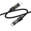 Hoco U116 Transparent Discovery Edition 27W PD Charging Data Cable for iP. 