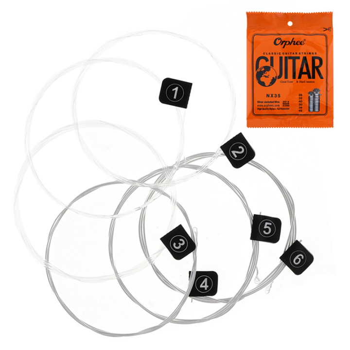 NXFDSIOZ 12Pcs Guitar Strings Conventional Classical Guitar String Series E/B/G/D/A/E Use Nylon Wire Feel Moderate NX-35