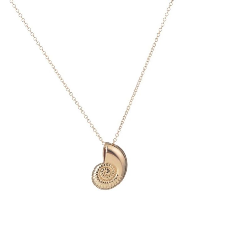 【Lejia】Ariel Voice Necklace Swirl Sea Snail Necklace Ocean Beach Conch Ariel Necklaces For Party