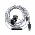 MOONDROP CHU II DSP Dynamic Driver In-Ear Earphone USB-C plug Earbuds High Performance IEM 0.78mm Detachable cable Wired Headset.