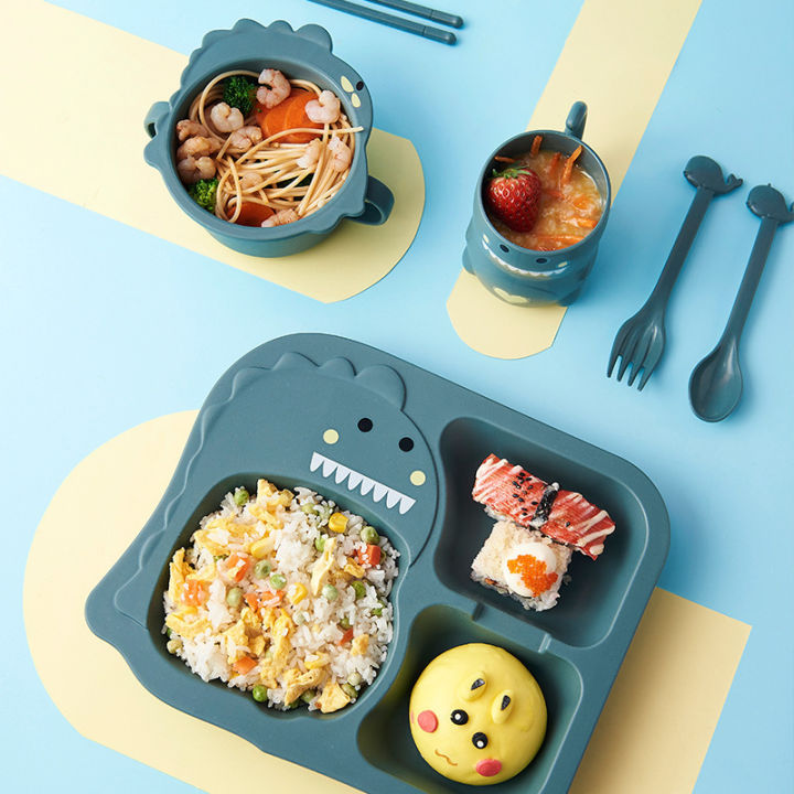 RHS%20Online%206PCS%20Baby%20Eco-friendly%20Dinnerware%20Cute%20Dinosaur%20Cutlery%20Plate%20Bowl%20Cup%20Fork%20Spoon%20Children%20Feeding%20Tableware%20Set%20-%20Image%204