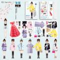 Magnetic Replacement Clothing Magnetic Puzzle Toy Princess Paper Sticker Dress-Up Dolls Pretend Play For Girls Toy Gift stikers.
