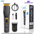 Htc AT-509 Multifunction Men's Trimmer with Stainless Steel Blades Type C charging -Sleek Black Design. 