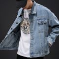 Denim Coat Men's Autumn and Winter New Fashion Brand Top Loose European Size Street Fashion Ruan Handsome Denim Shirt Jacket.