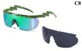 2 Lens Gafas Feminino New Fashion Brand Neff Sunglasses Vintage Sun Glasses Coating Eyewear Driving Men/Women Oculos De Sol.