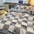 Cute Cartoon Bear Boys Girls Bedding Set Fashion Adult Children Bed Linen Duvet Quilt Cover Pillowcas PolyesterPillowcases. 