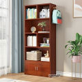 Bibliophile Book Shelf Shelving Stand Display Shelve Engineered Wood Bookshelf Showpiece Rack with Storage Cabinet by KARIGOR BD. 