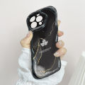 Hontinga for Redmi 13 Xiaomi Poco M6 4G Back Cover Maple Leaf Marble Cream Texture Phone Case Wavy Edge Soft Silicone Cover.