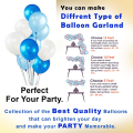 Blue Theme Birthday Decoration Combo Pack With Banner, Net Curtain, Balloons, Confetti Balloons, Balloons Arc and Both Side Tape Full Package- (Pack of 95 Pcs).