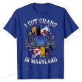 I Got Crabs In Maryland Day Blue Crab T-Shirt Cotton Casual Tops Shirts Slim Fit Men T Shirt. 