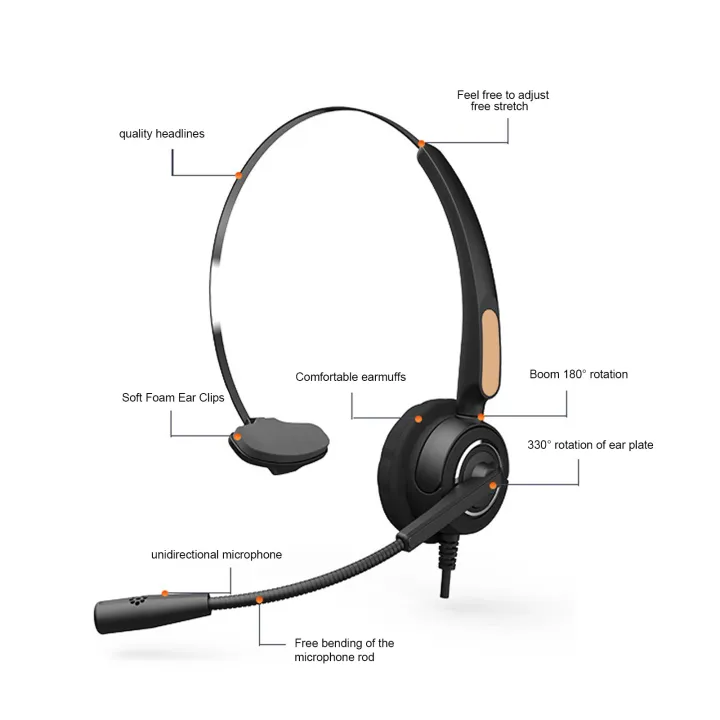 Traffic%20Headset,%20Ergonomic%20RJ9%20Headset%20Adjustable%20Ultra%20Clear%20Call%20High%20Sensitivity%20Plug%20and%20Play%20for%20RJ9%20Jack%20Telephones%20for%20Online%20Classes%20-%20Image%204
