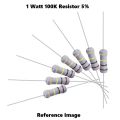 10Pcs 1Watt 100K Ohm Resistor 1W 100K Ohm Metal Film Resistor 100K Ohm 1 Watt Metal Oxide Film Resistor Axial Lead 100K Ohm ±5% Tolerance Passive Components. 