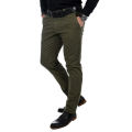 Olive Twill Gabardine Pant for Men. 