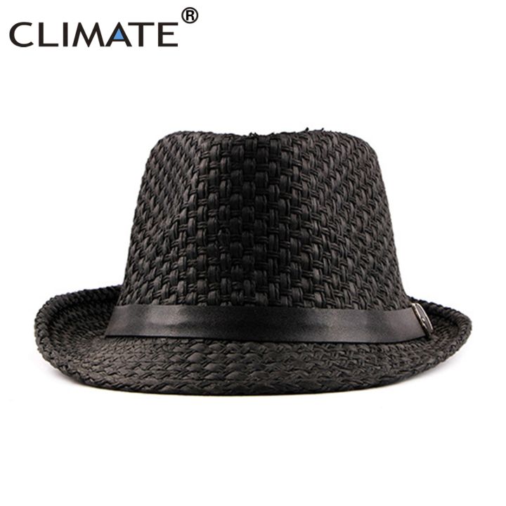 CLIMATE%20Summer%20Straw%20Hat%20Men%20Cool%20Straw%20Fedora%20Paper%20Straw%20Hats%20for%20Man%20Solid%20Paper%20Cool%20Fedoras%20Cap%20Summer%20Fedora%20Men%20Hat%20Cap%20-%20Image%205