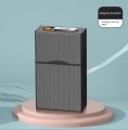 Newest Aluminum Plastic USB Charge Cigarete Storage Box Case Portable Container Lighter Multifunction Protection Tool Holder DHL. 
