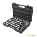 TOLSEN 22Pcs Socket Rachet Wrench Set (1/2" Drive) Industrial Series Model: 15139.