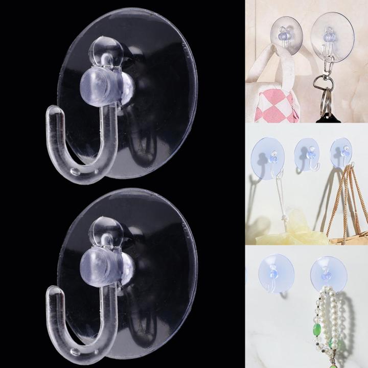 3CM Suction Cup Hooks Window Wall Hooks Transparent Hanger Strong Vacuum Suckers Hooks Bathroom Supplies Window Decoration