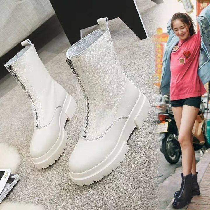Online%20Influencer%20Martin%20Boots%20Female%20Skinny%20Boots2022New%20Popular%20Spring%20Fleece-Lined%20British%20Style%20All-Match%20Thick%20Bottom%20Elevator%20Ankle%20Boots%20-%20Image%207