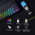 SF666R USB Microphone RGB Condensador Microphone For Podcast Recording Studio Streaming Laptop Desktop PC. 