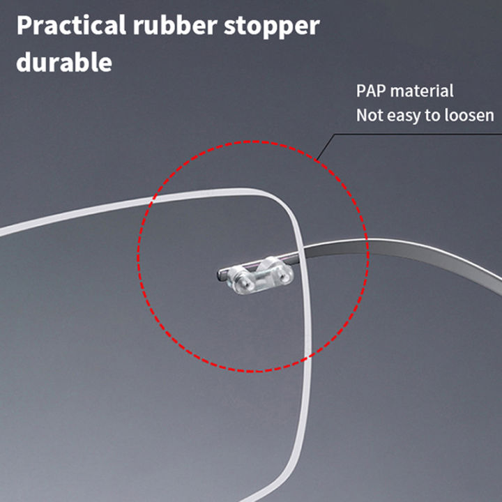 100Pcs/Set Double Rubber Plug For Frameless Glasses Spare Buckle For Prescription Glass Glasses Equipment Accessories Tetuo