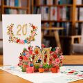 3D Pop Up Card for First 1st 10th 18th 21st 30th 50th Anniversary Birthday Wife Women Greeting Cards. 