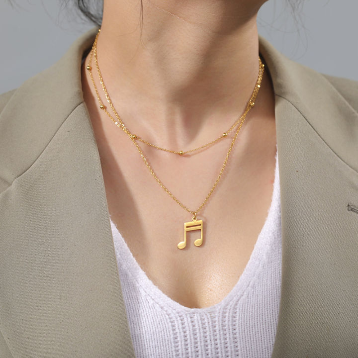 Fashion%20Luxury%20Women%20Necklace%20Gold%20Plated%20Stainless%20Steel%20Music%20Note%20Charm%20Necklace%20Musical%20Earphone%20Necklace%20Jewelry%20For%20Women%20-%20Image%204
