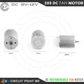2 Pcs 280 DC Motor, DC 3V to 9V For Rechargeable DC fan, Mini Drill, Toy, Car, Boat, Project or Hobby Electronic - White..