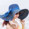 Straw Hat Female Beach Summer Sun Protection Seaside Vacation Travel All-MatchinginsHat Spring and Summer Big Brim Sun Hat. 