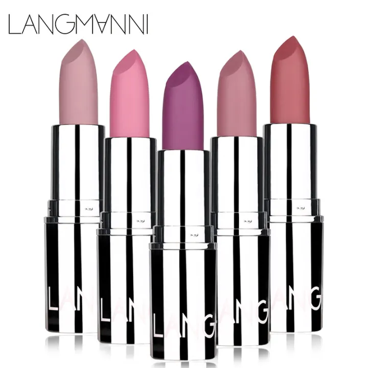 Langmanni%208-color%20silver%20matte%20lipstick%20non-stick%20cup%20long-lasting%20setting%20moisturizing%20moisturizing%20solid%20lipstick%20cross-border%20-%20Image%202