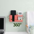 Mobile Phone Charging Rack Wall-mounted Storage Box Punch-free Organizer Shelf Remote Control Pen Stationery Holder. 