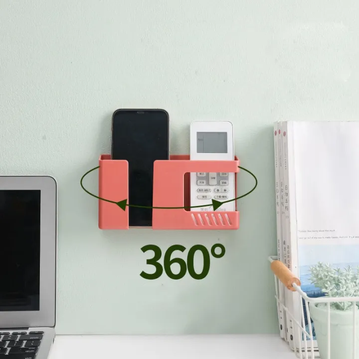 Mobile%20Phone%20Charging%20Rack%20Wall-mounted%20Storage%20Box%20Punch-free%20Organizer%20Shelf%20Remote%20Control%20Pen%20Stationery%20Holder%20-%20Image%204