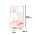 GC No Mess Automatic Bird Feeder, Transparent Seed Food Container, Parrot Feeder Cage Accessories For Small Birds Parrot Cockatoo Canary Parakeets. 