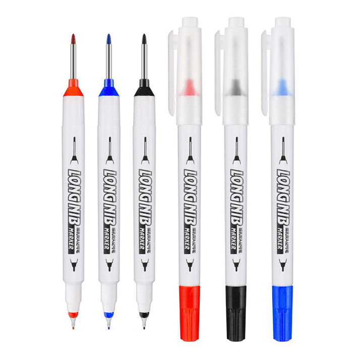 Double-Pointed Marker Pen Deep Hole Metal Bathroom Woodworking Tile Screw Deep Hole 20mm Dash Pen Marker Pen Yao Store