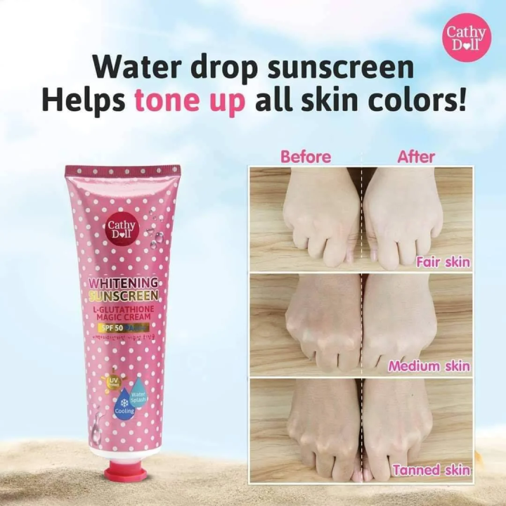 Cathy Doll SPF 50 Whitening Sunscreen L-glutathione Magic Cream - 60ml |  Daraz.com.bd