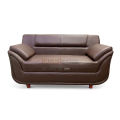 Rolled Arm Two Seater Synthetic Leather Living Room Sofa.
