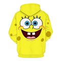Funny Yellow Boys Hoodies Men Sponge Family Print 3D Hoodie Sweatshirt Men Anime Cartoon Pullover Unisex Hooded Cut Couples coat. 