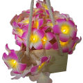 Foam artificial pink plumeria flower led string light bedroom decorative party fairy light 20pcs set.