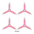 4Pcs/set 3 Clips Adjustable Bed Corner Holder Bed Sheet Fasteners Mattress Cover Clips Heavy Duty Bedding Sheets Elastic Straps.