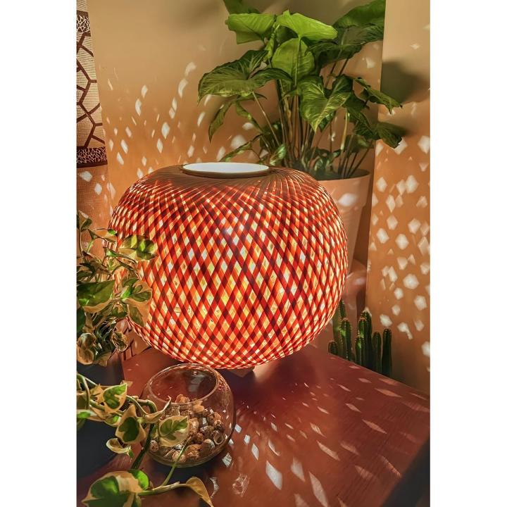 Electrical Bamboo Table Lamp Set