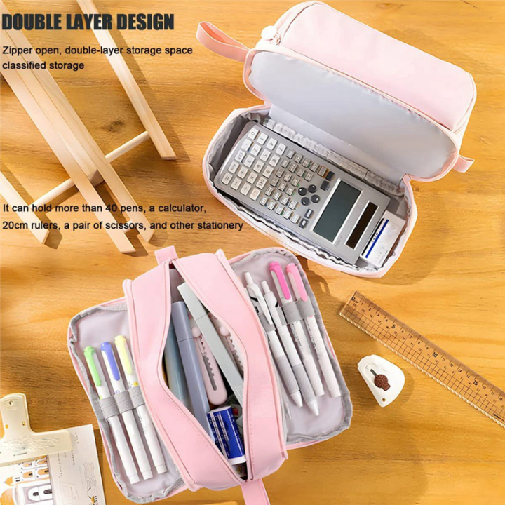 Large%20Capacity%20Pencil%20Case%20Pencil%20Pouch%20Pen%20Bag%20For%20School%20Stationery%20And%20Travel%20Pink%20-%20Image%208