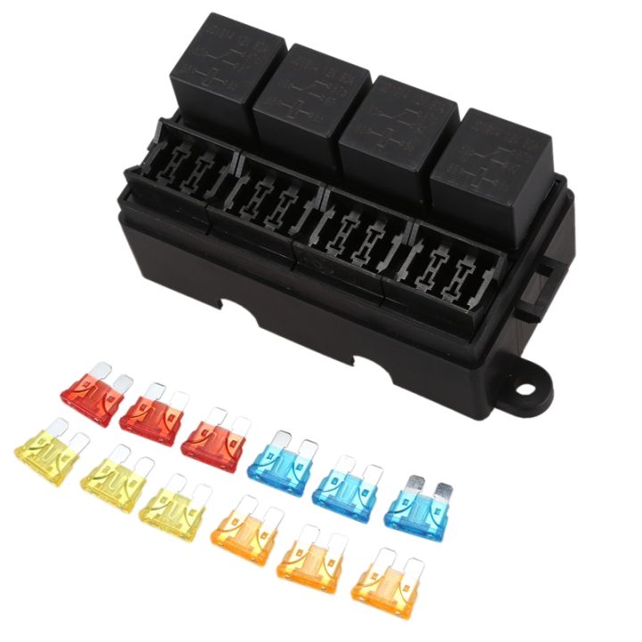 12%20Way%20Blade%20Fuse%20Holder%20Box%20with%20Spade%20Terminals%20and%20Fuse%204PCS%204Pin%2012V%2080A%20Relays%20for%20Car%20Truck%20Trailer%20and%20Boat%20-%20Image%208
