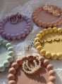 01 pcs Colourful Gypsum Round tray for home decor. 