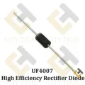 10Pcs- UF-4007 Diode UF4007 1000V 1A General Purpose Rectifier Diode UF 4007 Silicon Junction Diode DO-41 Package Electrical Circuitry & Parts. 