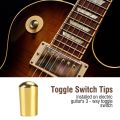 3Pcs Guitar Switch Tip, 3 Way Toggle Switch Knob Tip Cap Copper For Lp Epi Electric Guitar,Gold.