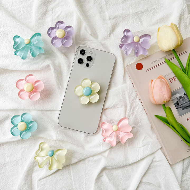 Cute%203D%20Flower%20Bow%20Mobile%20Phone%20Grip%20%7C%20Small%20Fresh%20Ins%20Style%20Airbag%20Bracket%20%7C%20Retractable%20Pop%20Socket%20Ring%20Holder%20-%20Image%209