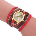 Ladies Gilrs Wrap Bracelet Watch Woven Snake Pattern Quartz Women Digital Watch. 