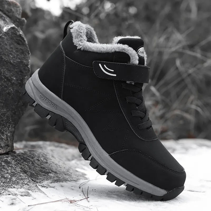 Fashion Winter Men Ankle Boots Soft Keep Warm Snow Boots Mens