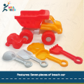 Kids Plastic Beach Car Toy With Many Small Accessories/Items; Car Play Tool Set for kids. 