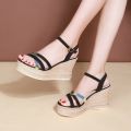 Women's Wedge Sandals2023New Summer Fashion All-Match Muffin Raise the Bottom Summer Fairy Style High Heels.